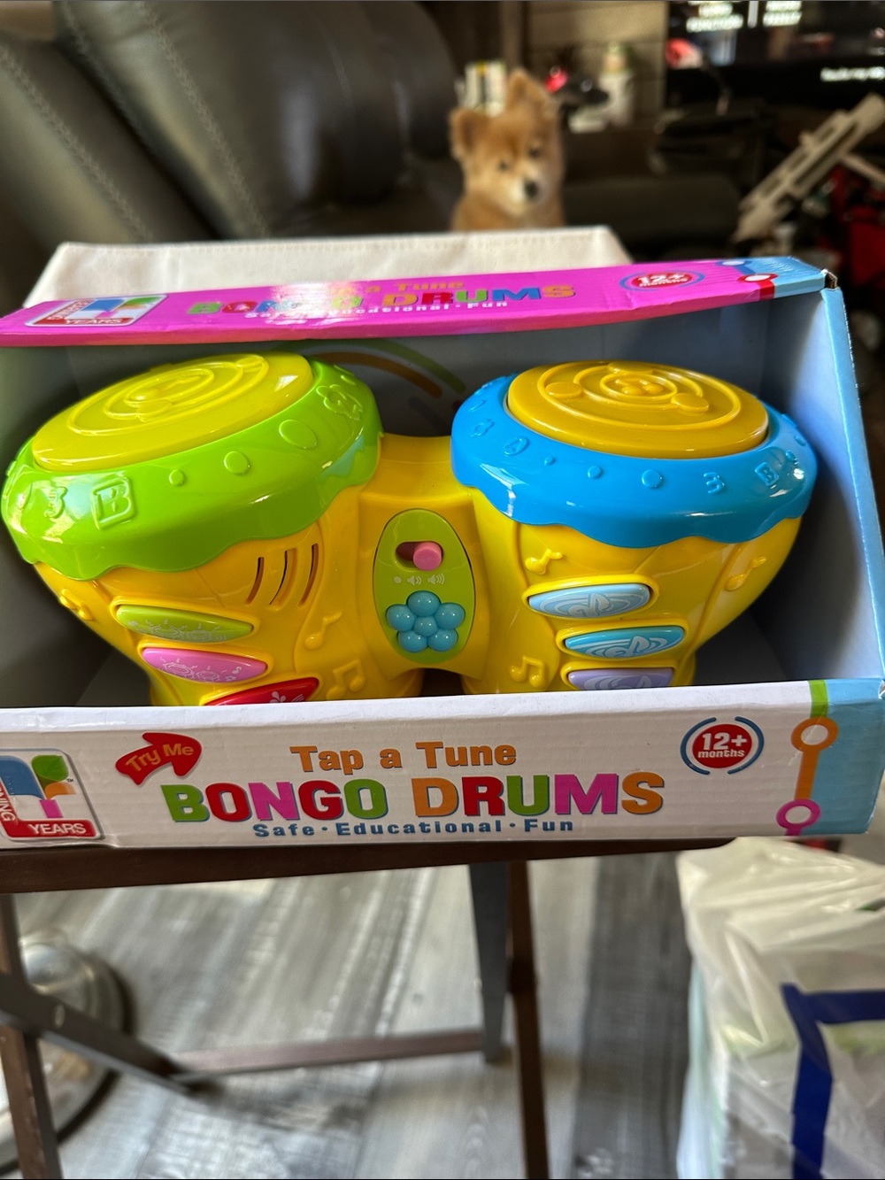 Tap a Tune Bongo Drums - Yellow with Green & Blue Playset